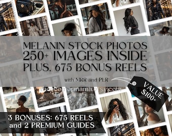 The Melanin Stock Photo Collection with 3 BONUSES with Master Resell Rights (MRR) and Private Label Rights (PLR) - a dfy Digital Product