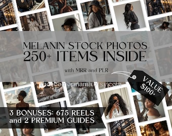 The Melanin Stock Photo Collection with 3 BONUSES with Master Resell Rights (MRR) and Private Label Rights (PLR) - a dfy Digital Product