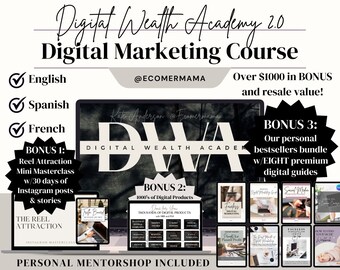 DWA Vol. 2 BUNDLE Digital Wealth Academy et cours de marketing numérique avec droits de revente principaux (MRR)