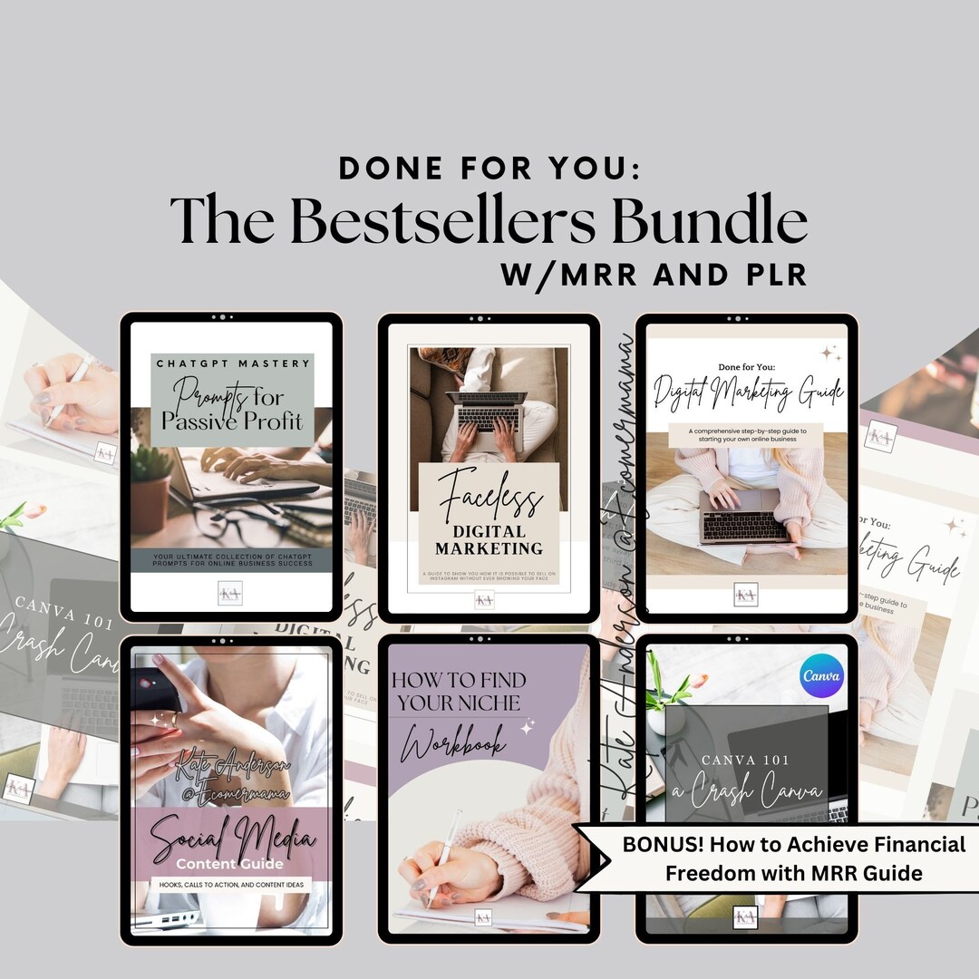 The BESTSELLERS Digital Marketing Bundle: 6 Ebooks W/master Resell ...