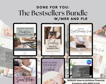 The BESTSELLERS Digital Marketing Bundle: 6 eBooks w/Master Resell Rights (MRR) & Private Label Rights (PLR) - dfy Digital Marketing Guides