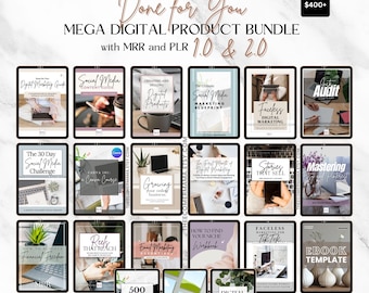 The Mega Digital Marketing Guide Vault w/Master Resell Rights (MRR) and Private Label Rights (PLR) - DFY Digital Products | Passive Income