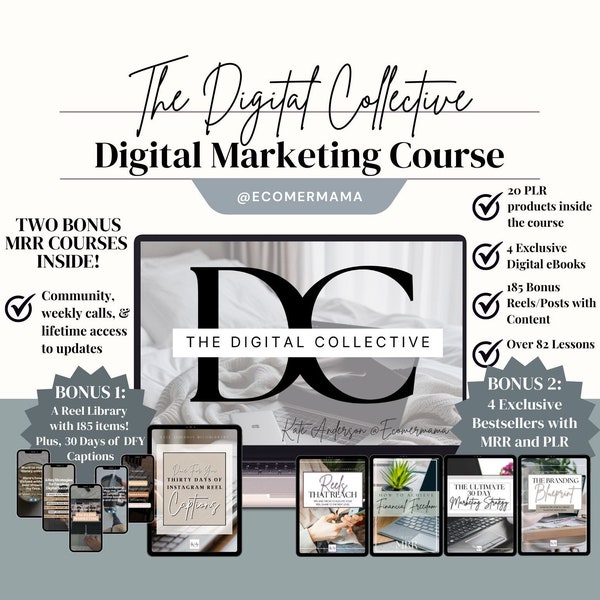 5/10 LAST DAY for 209 Promo Price! The Digital Collective Digital Marketing Course with Master Resell Rights (MRR) - Passive Income