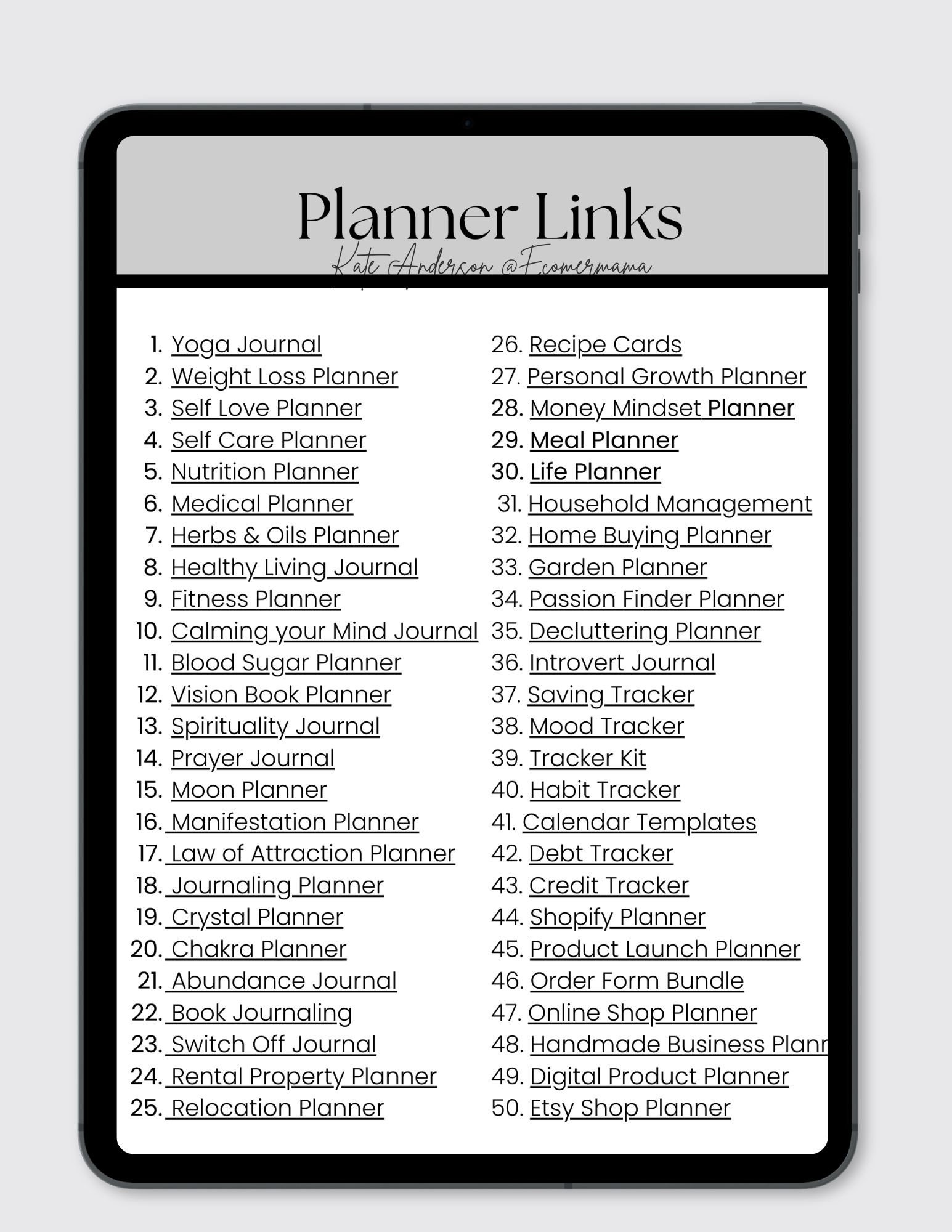The Ultimate Planner Bundle of 50 Planners All With Master Resell ...