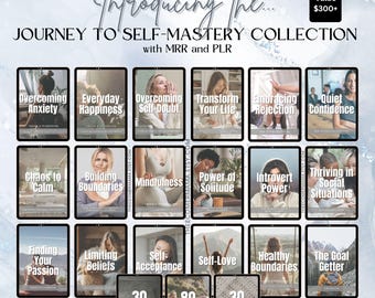 Journey to Self-Growth Collection w/Master Resell Rights (MRR) & Private Label Rights (PLR) for Coaches, Therapists, Marketers | 21 items