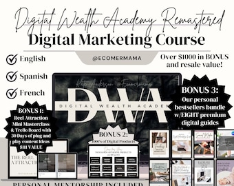 Curso de marketing digital remasterizado de Digital Wealth Academy (DWA) con derechos de reventa maestros (MRR)