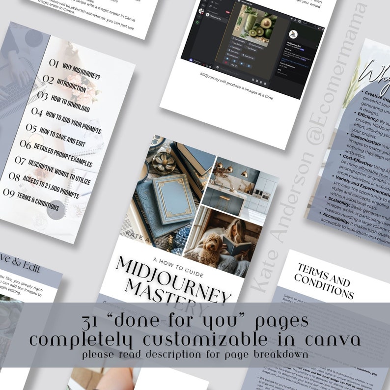 MidJourney Mastery eBook and Tutorial including 21,000+ Prompt Ideas with Master Resell Rights MRR & Private Label Rights PLR Lead Magnet image 4