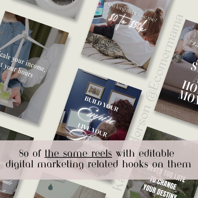 250+ Faceless MOTHERHOOD Reel Videos w/Master Resell Rights (MRR) & Private Label Rights (PLR): Faceless Social Media with and without Hooks image 6