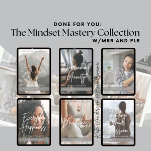 The Mindset Bundle: 6 Growth Guides & Workbooks w/Master Resell Rights MRR and Private Label Rights (PLR) for Coaches, Therapists, Marketers