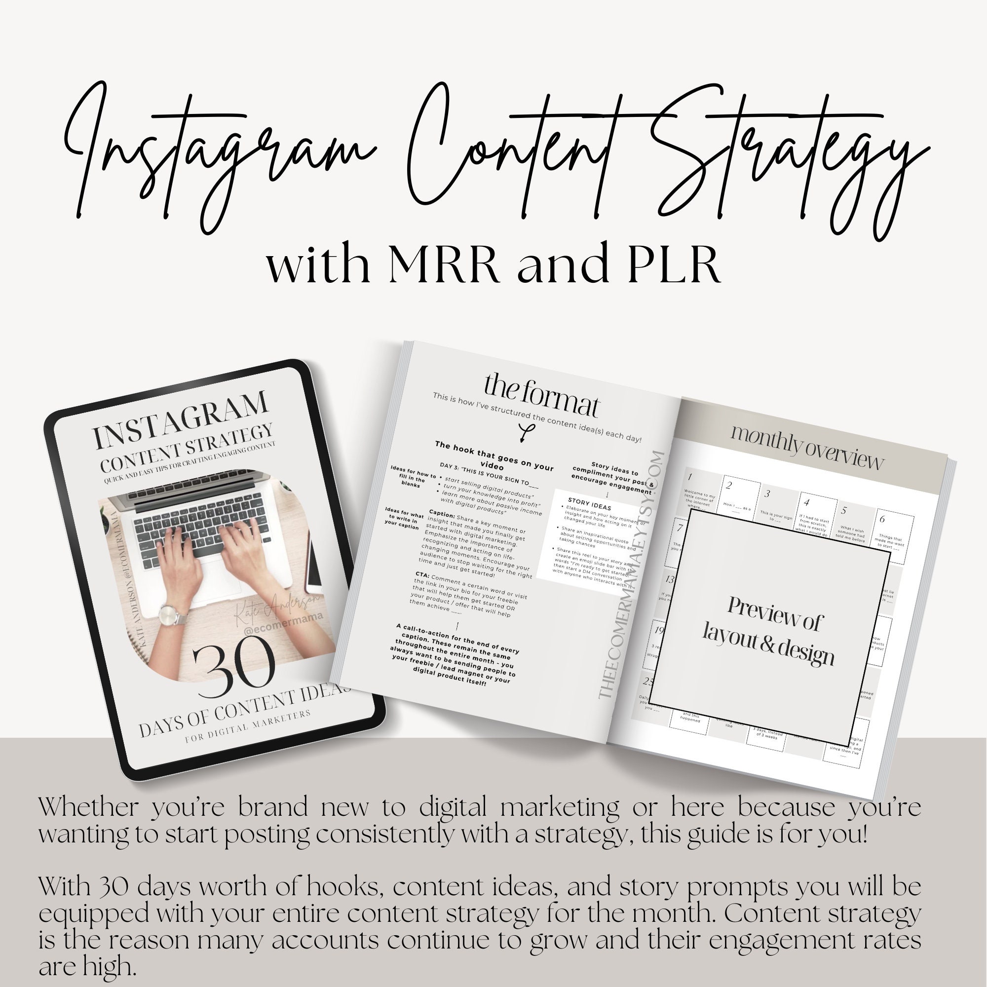 Instagram Content Strategy With Master Resell Rights (MRR) and Private ...