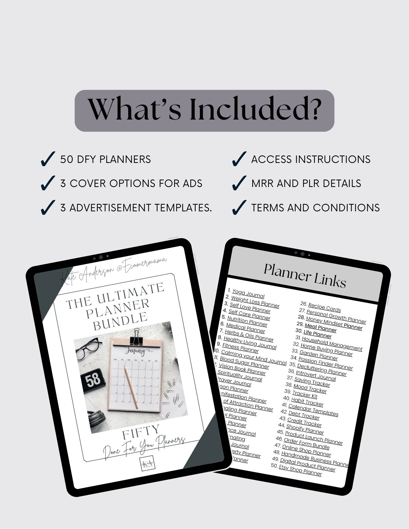 The Ultimate Planner Bundle of 50 Planners All With Master Resell ...