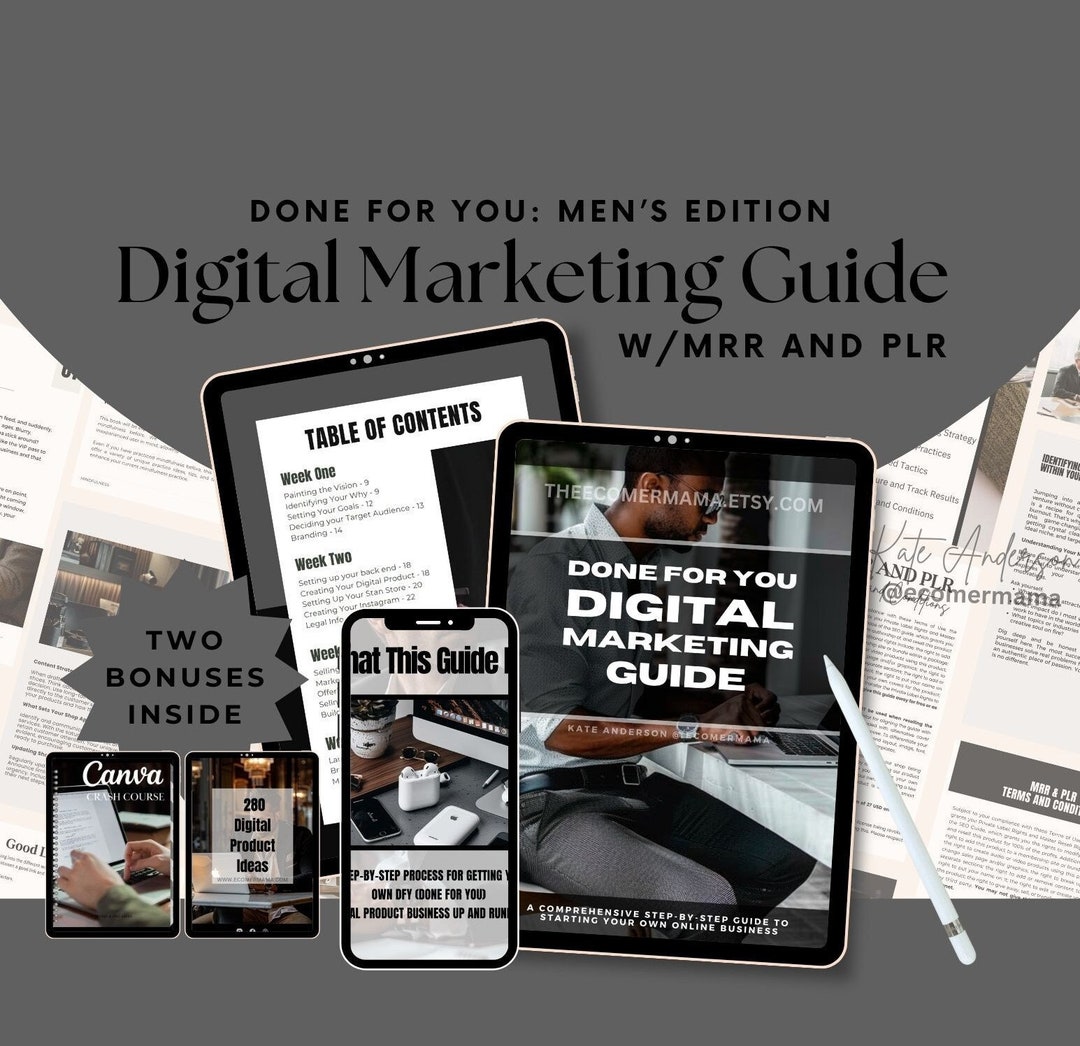Done for You: MEN'S Digital Marketing Guide W/ Master Resell Rights ...