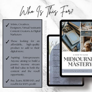 MidJourney Mastery eBook and Tutorial including 21,000+ Prompt Ideas with Master Resell Rights MRR & Private Label Rights PLR Lead Magnet image 2