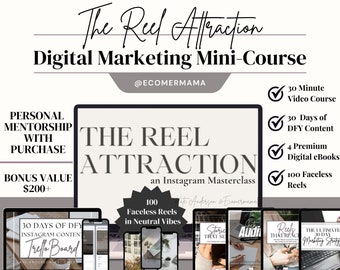 The Reel Attraction Course and BONUSES with Master Resell Rights (MRR) - A DFY Mini Digital Masterclass/plr Bundle