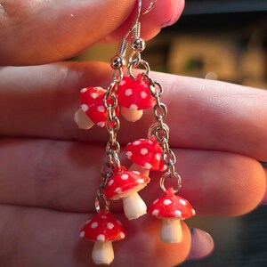 Mushrooms Big and Tiny Earrings