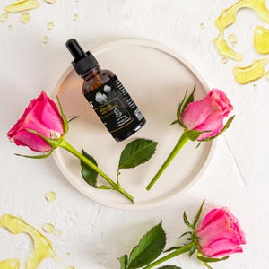 Rose Oil Anti-Aging Night Serum: Anti-Wrinkle Face Serum for Natural Skin Rejuvenation