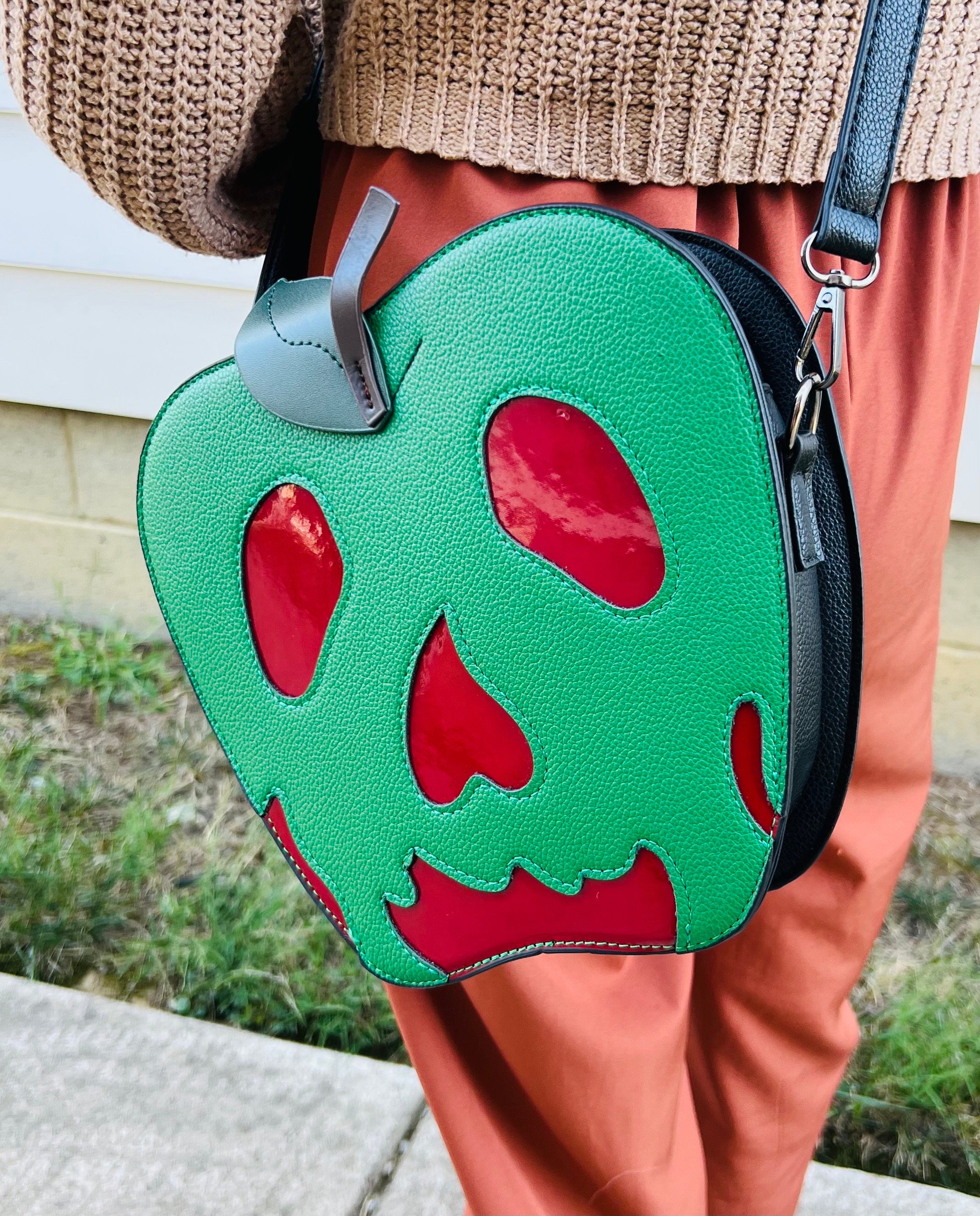 Poisoned Apple Crossbody Bag In Vinyl Material