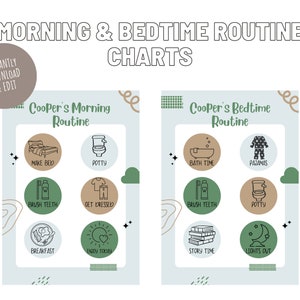 Morning & Bedtime Routine Chart (Instant Download)