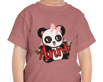 Custom Name Panda Kids Shirt, Panda Girl t-shirt, Personalize panda shirt, panda gift for girls, panda lover gift, t-shirt for Panda lover