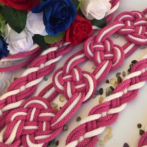 Pink | White Handfasting Cord | Celtic, Pagan, Wiccan Wedding