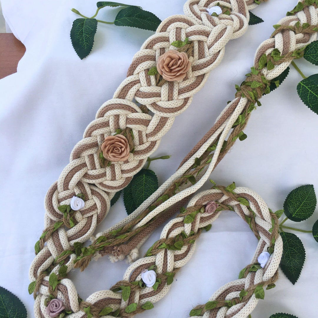 Scottish Rope Handfasting Cord: Celtic Knot Wedding Braid With Floral Detail - Etsy
