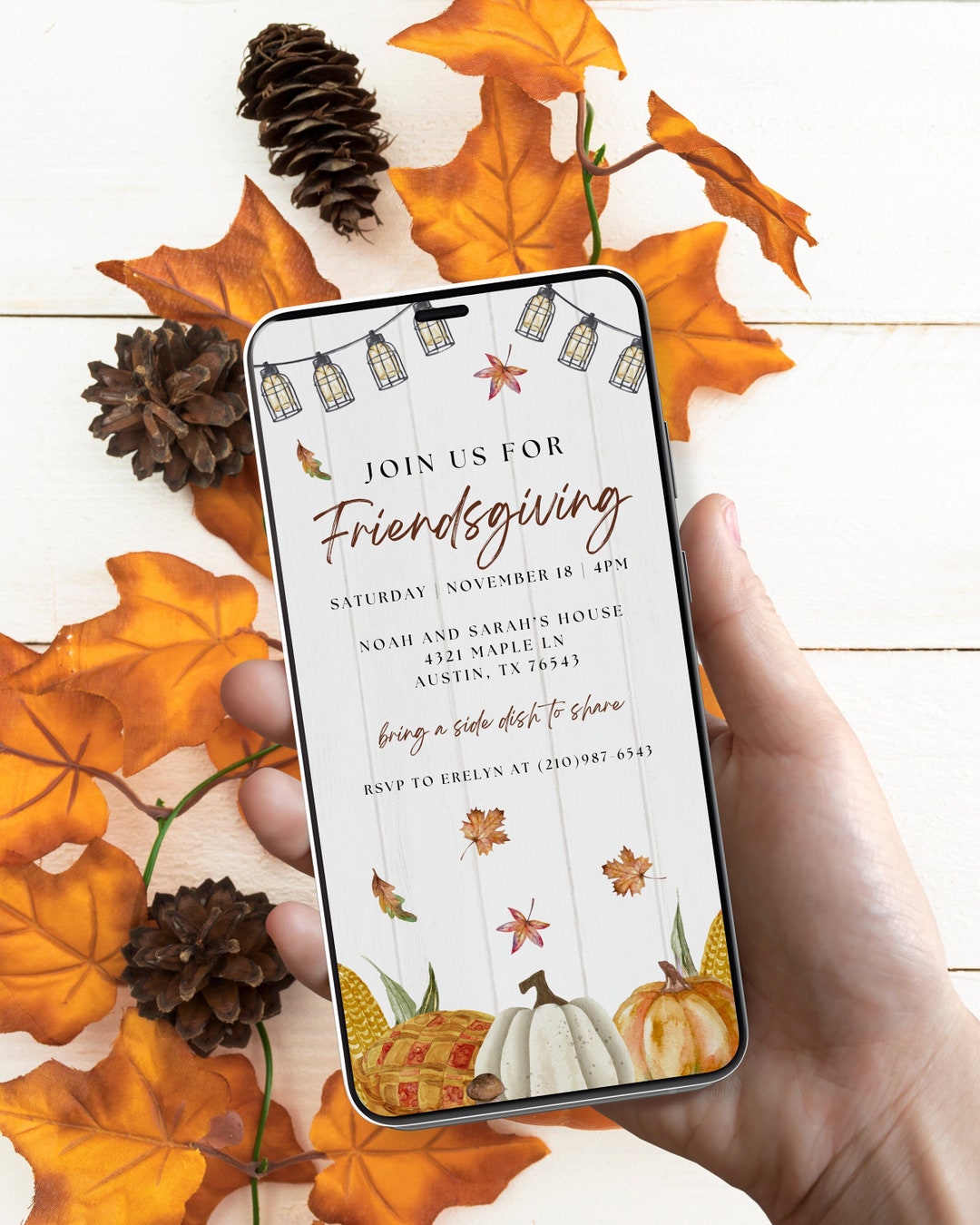 Evite Friendsgiving, Digital Friendsgiving Invitation Thanksgiving