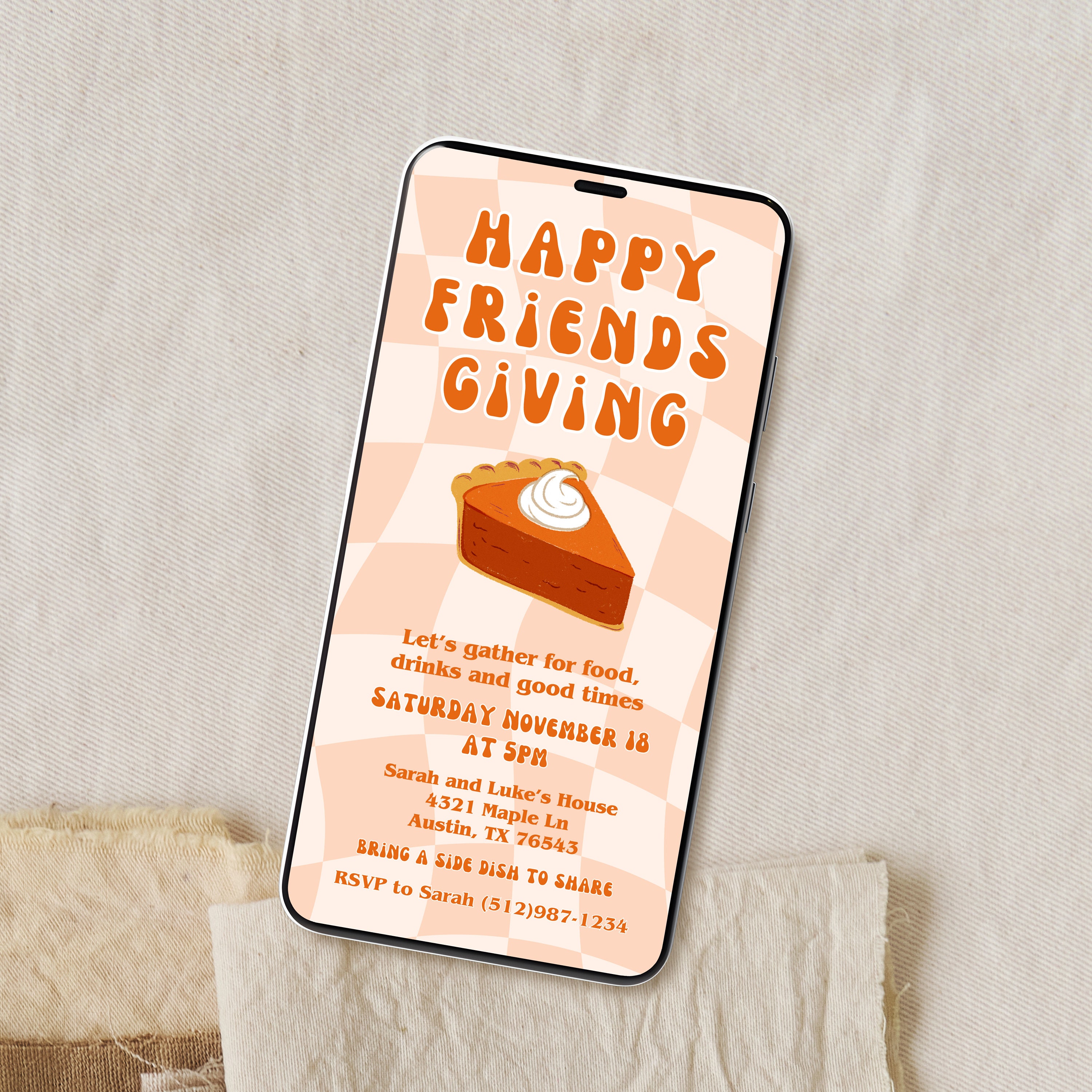 Evite Friendsgiving, Digital Friendsgiving Invitation Thanksgiving