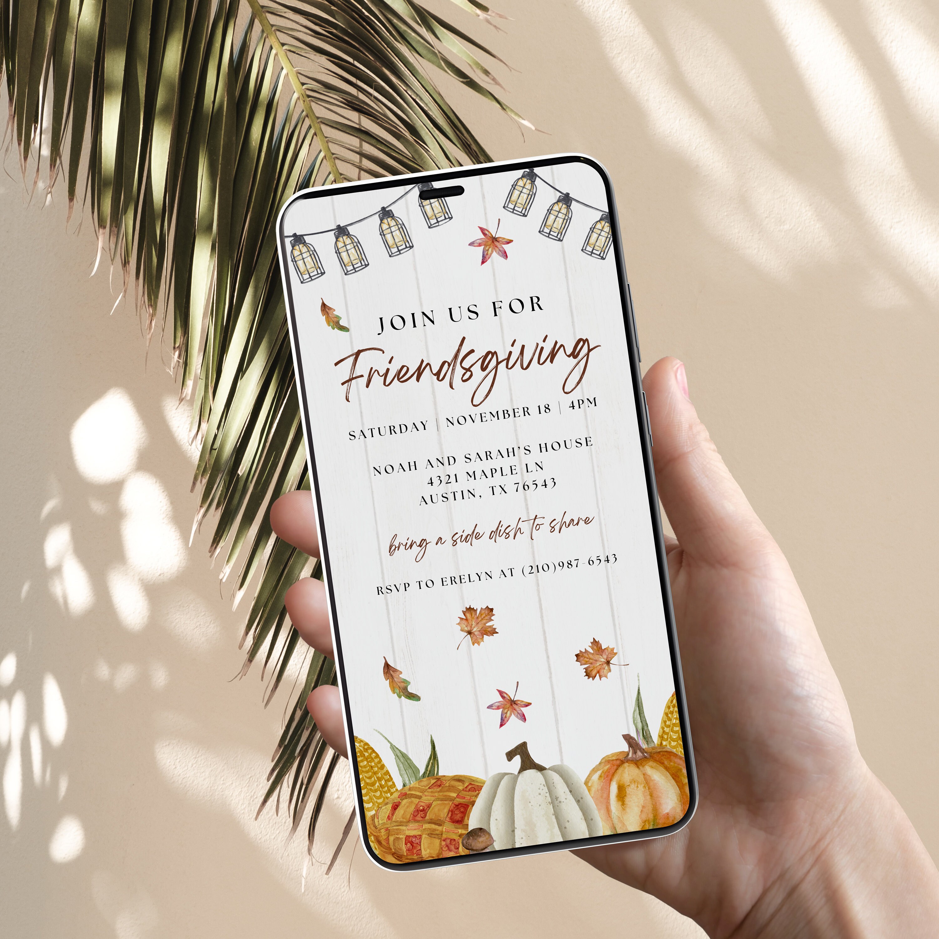 Evite Friendsgiving, Digital Friendsgiving Invitation Thanksgiving