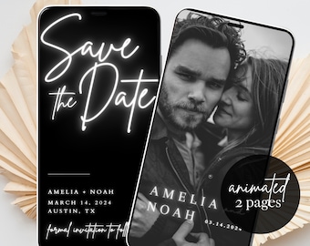 Digital Save the Date Template, Save the Date with Photo, Electronic Save the Date, Save the Date evite, Wedding Save the Date, modern