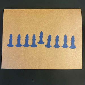 Handgemachte Chanukka Karte - Menorah-inspiriertes Design | Innen leer | 13cm x 18cm | Umschlag enthalten