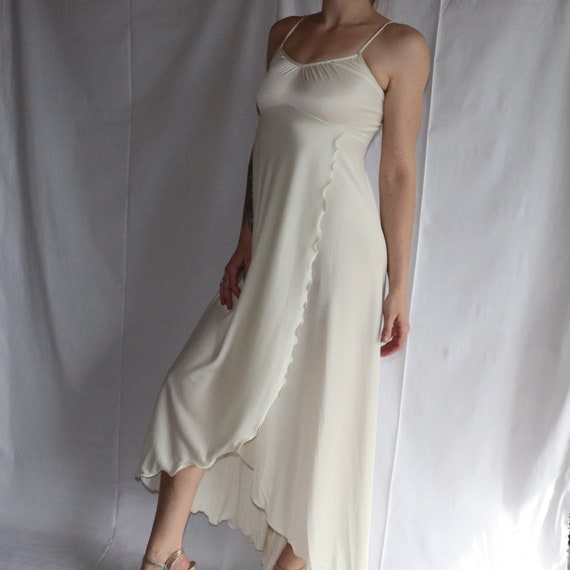 Vintage Silk Satin Slip Dress/ Charmeuse dress/ 1… - image 2