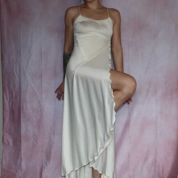 Vintage Silk Satin Slip Dress/ Charmeuse dress/ 1… - image 1