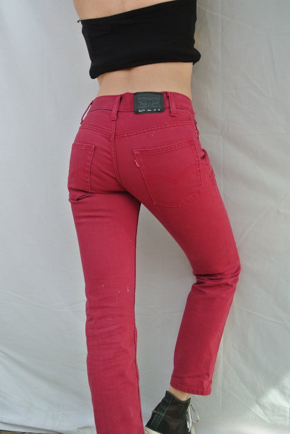Levi’s 511 jeans 28x28 red unisex jeans