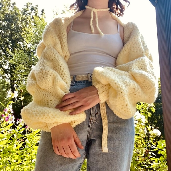 Crochet Tiered Puff Shrug - PATTERN