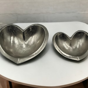 Aluminum Heart Fruit Bowl Set modern home decor, gift for her