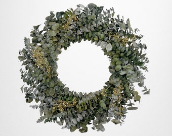 Real Preserved Eucalyptus Decorative Wreath 21 x 3.5 x 21 - Home Decor - Easter Wreath