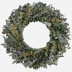 Real Preserved Dried Eucalyptus Wreath. Small, Medium, and Large – Perfect for Fall, Winter, Christmas, and Spring, with a Natural Smell