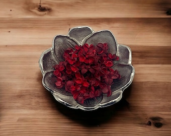 Aluminum Lotus Flower Bowl modern home decor, gift for her
