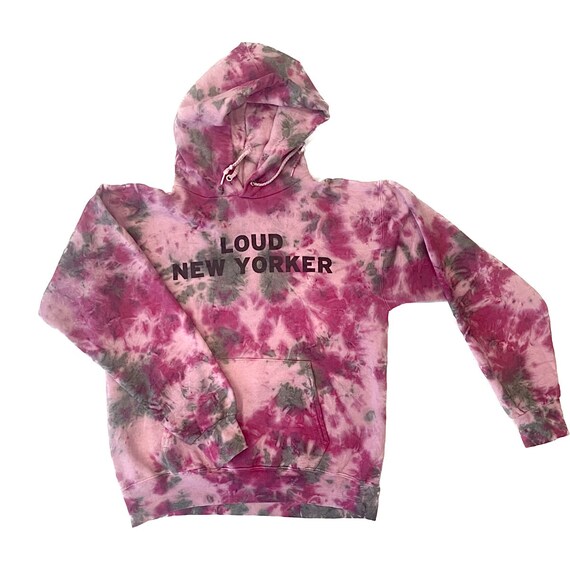Loud New Yorker Hoodie pink heather Green Etsy