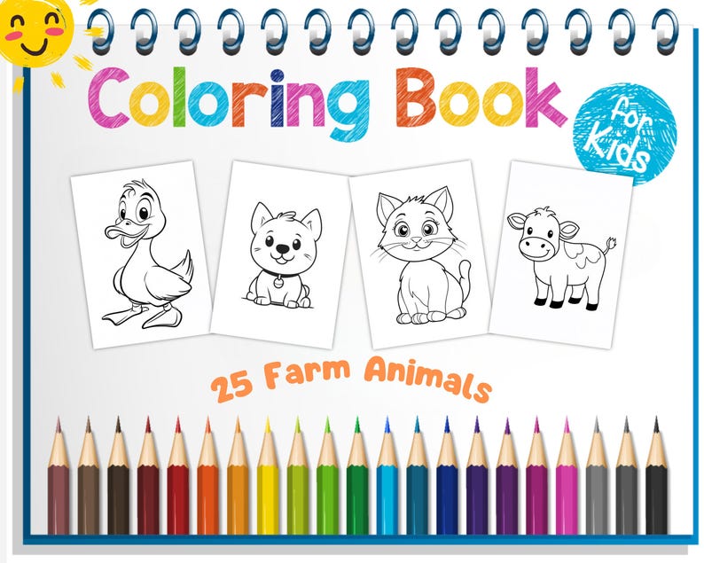 25 coloring pages for kids coloring pictures for toddlers and