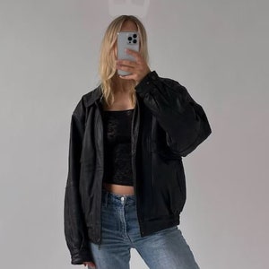Women Handmade Oversize Bomber Lambskin Soft Real Leather Jacket | Women Casual Wear