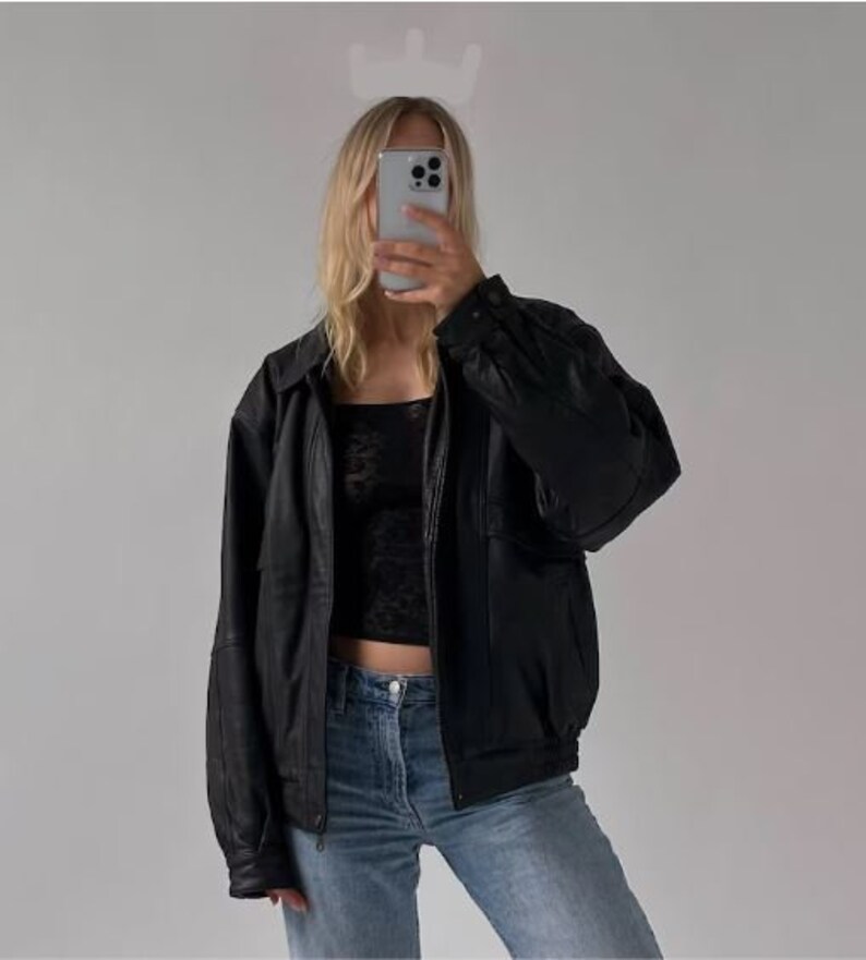 Women Handmade Oversize Bomber Lambskin Soft Real Leather Jacket | Women Casual Wear