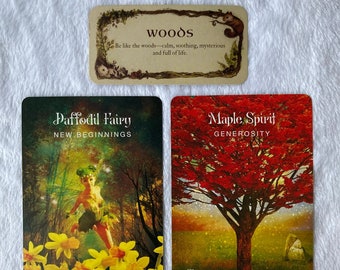 Lecture de trois cartes de la sagesse des bois