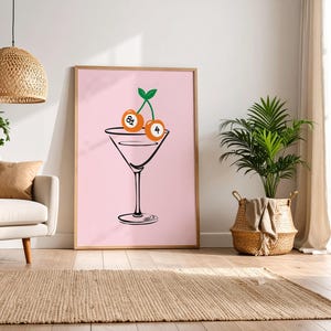 F1 McLaren Poster, Lando Norris & Oscar Piastri Pink Cherry Martini F1 Print, McLaren F1 Wall Art, F1 Girl Pink Print, Formula 1 Wall Art image 2