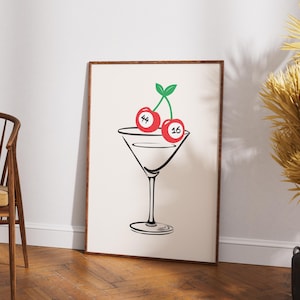 Ferrari Charles Leclerc, Frida Kahlo, Cherry Cocktail Poster, Formel 1 Rennsport Sport Print, F1 Digital Download Wandkunst, F1 Fan Geschenk