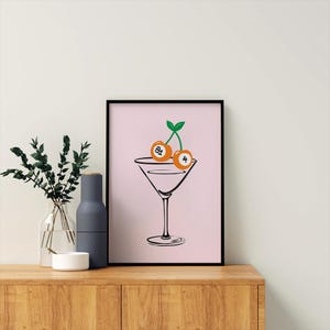 F1 McLaren Poster, Lando Norris & Oscar Piastri Pink Cherry Martini F1 Print, McLaren F1 Wall Art, F1 Girl Pink Print, Formula 1 Wall Art image 4