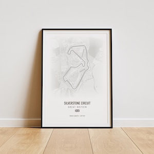 Silverstone F1 Track Poster, F1 Poster, Silverstone Streckenplan Karte Wandkunst, Formel 1 Geschenk, F1 Wanddekor, druckbare Wandkunst