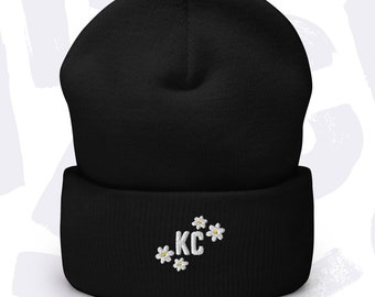 Kansas City Beanie Hat KC Daisies Football, Baseball, Soccer, Local, Everyday Soft and Warm Black, Grey, Navy, Red, Green, Yellow Unisex