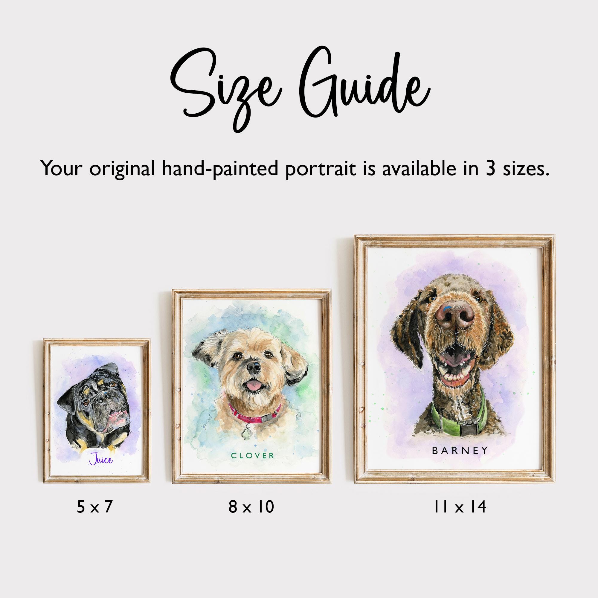 Custom Watercolor Portraits Using Pet Photo Personalized Digital Dog ...