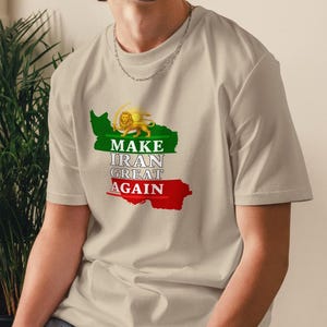 Camiseta unisex de algodón orgánico &quot;Hagamos a Irán grande otra vez&quot; - MIGA